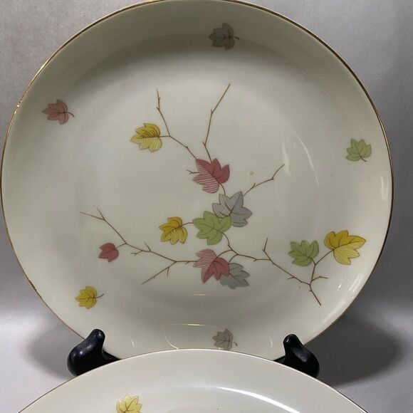 Set Of 6 Eschenbach Leaf fine‎ china 7.5” Plates #06 Excellent Condition - Picture 3 of 5
